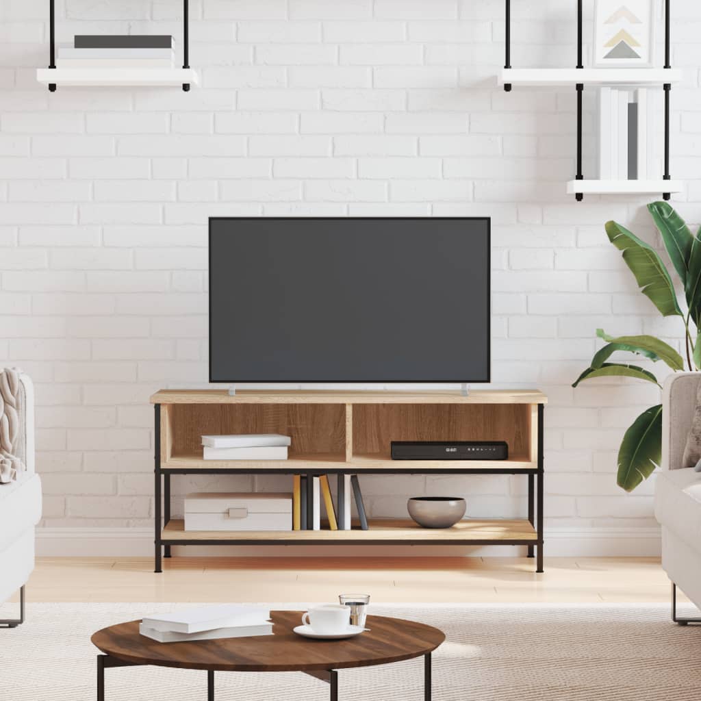 Tv Skříňka Černá 100 X 35 X 45 Cm Kompozitní Dřevo