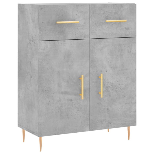 Příborník Betonově Šedý 69,5 X 34 X 90 Cm Kompozitní Dřevo