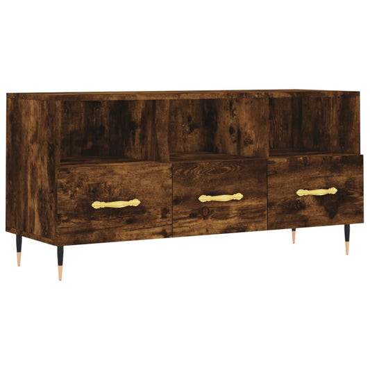Tv Skříňka Kouřový Dub 102 X 36 X 50 Cm Kompozitní Dřevo