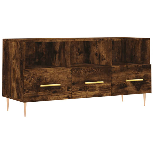Tv Skříňka Kouřový Dub 102 X 36 X 50 Cm Kompozitní Dřevo