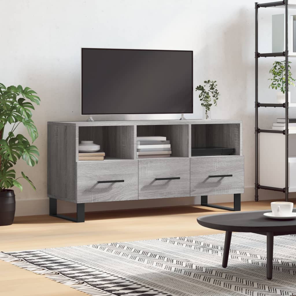 Tv Skříňka Betonově Šedá 102 X 36 X 50 Cm Kompozitní Dřevo