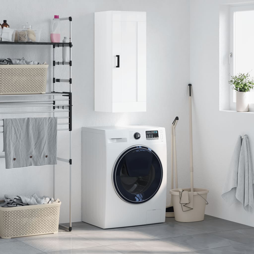 Nástěnná Skříňka Betonově Šedá 34,5X34X90 Cm Kompozitní Dřevo