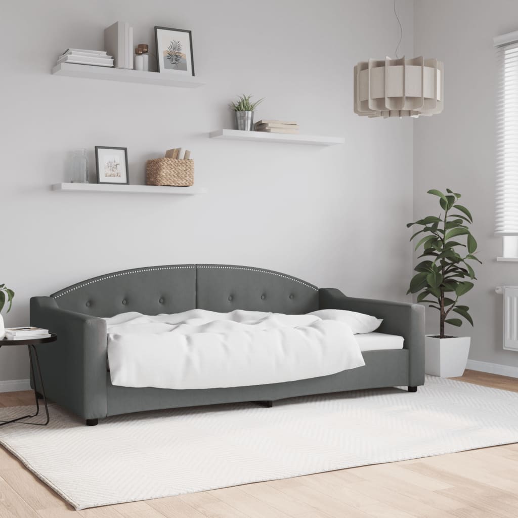 Válenda S Přistýlkou A Matracemi Textil Tmavě Šedá