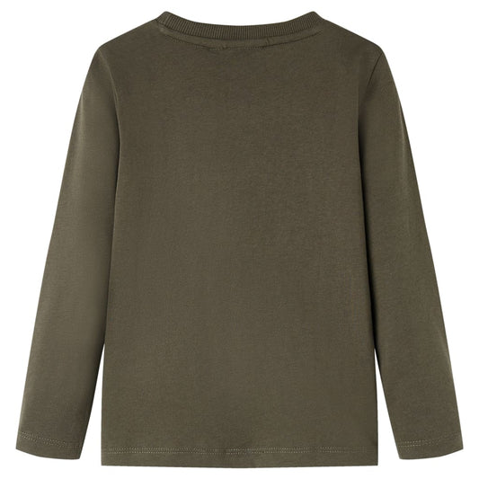 Dětské Tričko S Dlouhým Rukávem Khaki 104