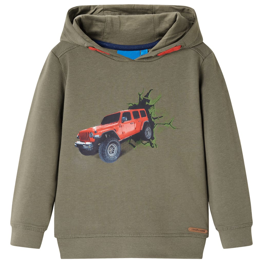Dětská Mikina S Kapucí Khaki 104