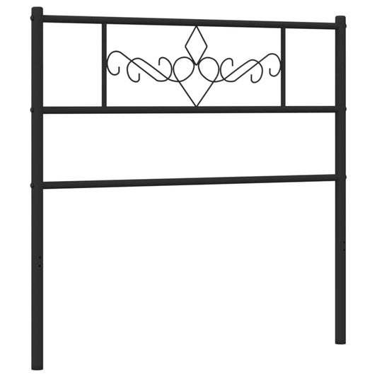 Kovové Náhradní Čelo Postele Černé 107 Cm