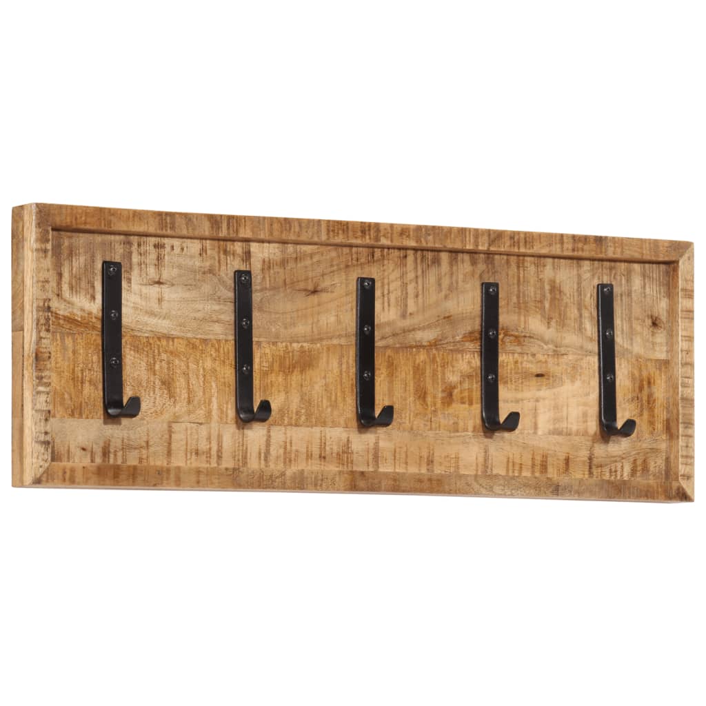 Nástěnný Věšák S 5 Háčky Masivní Mangovníkové Dřevo