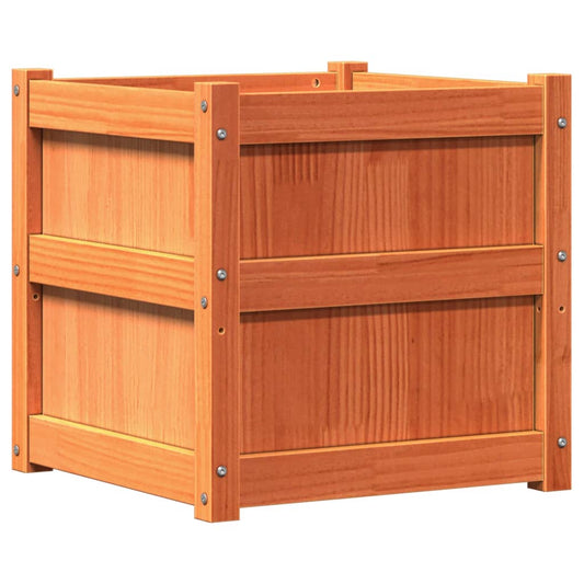 Zahradní Truhlík Voskově Hnědý 50 X 50 X 50 Cm Masivní Borovice