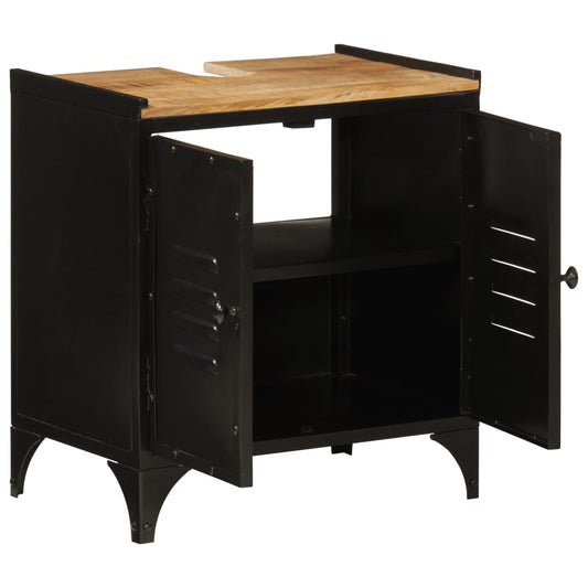 Koupelnová Skříňka Pod Umyvadlo 55X35X60 Cm Železo A Mangovník