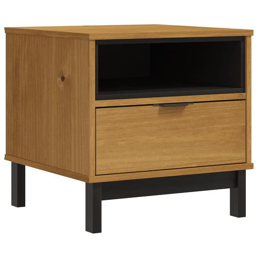 Odkládací Stolek Flam 50 X 50 X 50 Cm Masivní Borové Dřevo Přírodní