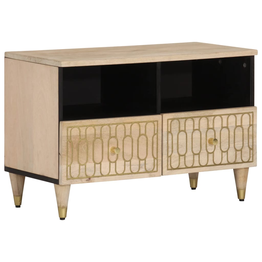 Tv Skříňka 70 X 33 X 46 Cm Masivní Mangovníkové Dřevo