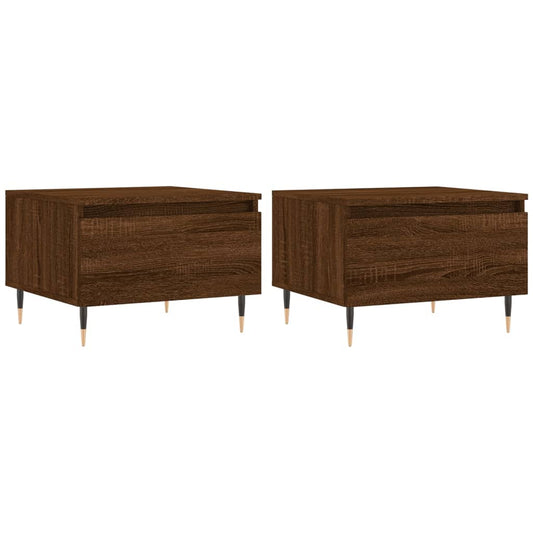 Konferenční Stolky 2 Ks Hnědý Dub 50X46X35 Cm Kompozitní Dřevo