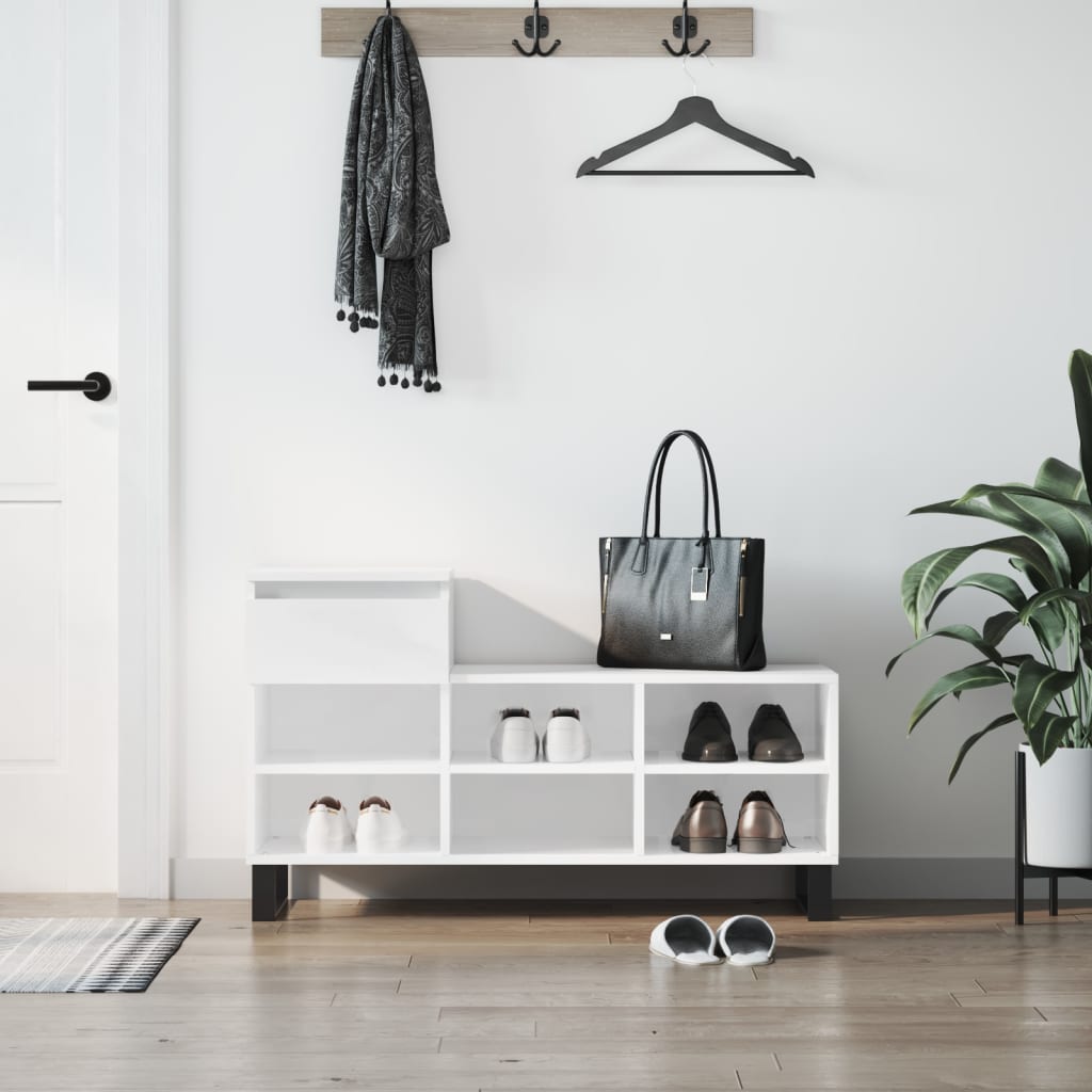 Botník Bílý 102X36X60 Cm Kompozitní Dřevo