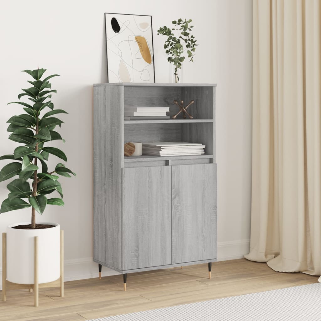 Skříň Highboard Betonově Šedá 60 X 36 X 110 Cm Kompozitní Dřevo