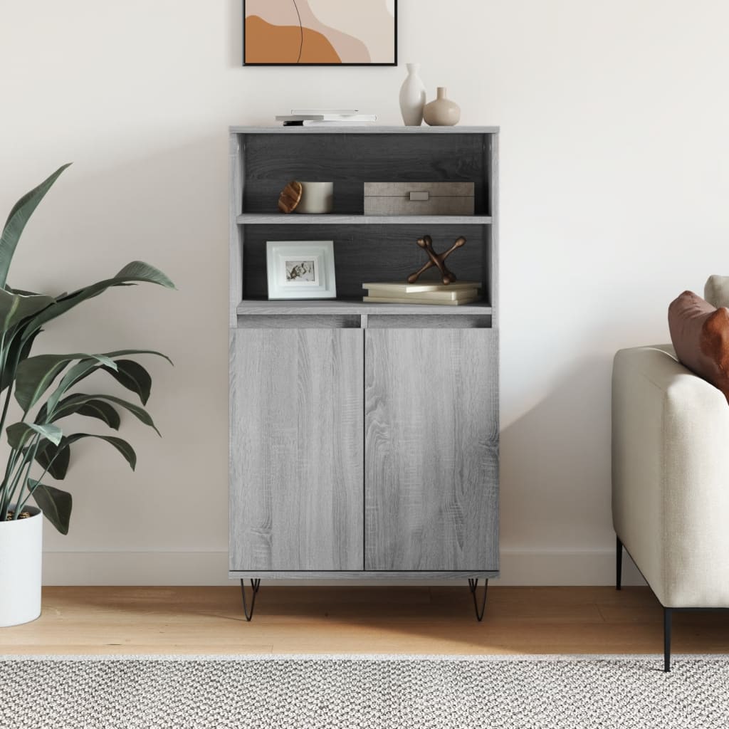Skříň Highboard 60 X 36 X 110 Cm Kompozitní Dřevo
