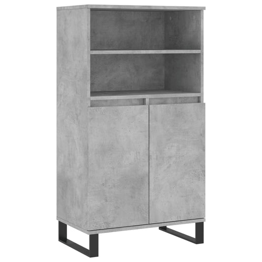 Skříň Highboard Betonově Šedá 60 X 36 X 110 Cm Kompozitní Dřevo