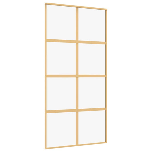 Posuvné Dveře Zlaté 102,5 X 205 Cm Čiré Esg Sklo A Hliník Zlatá