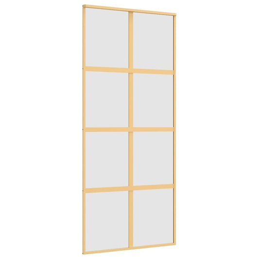 Posuvné Dveře Zlaté 90 X 205 Cm Mléčné Esg Sklo A Hliník