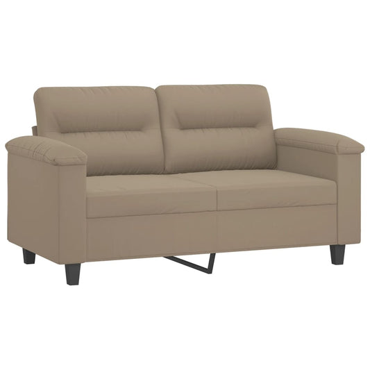2Místná Pohovka Taupe 120 Cm Tkanina Z Mikrovlákna