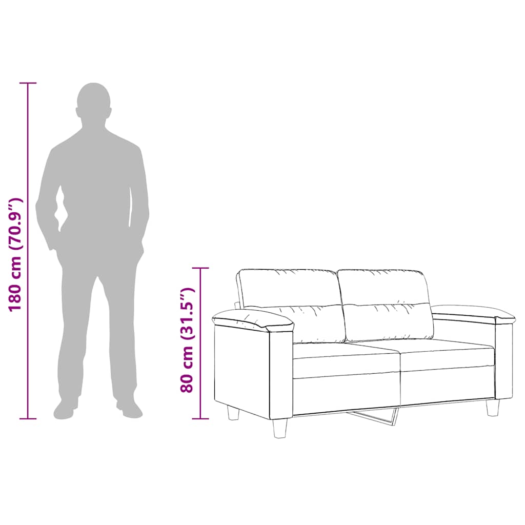 2Místná Pohovka Tmavě Šedá 120 Cm Tkanina Z Mikrovlákna