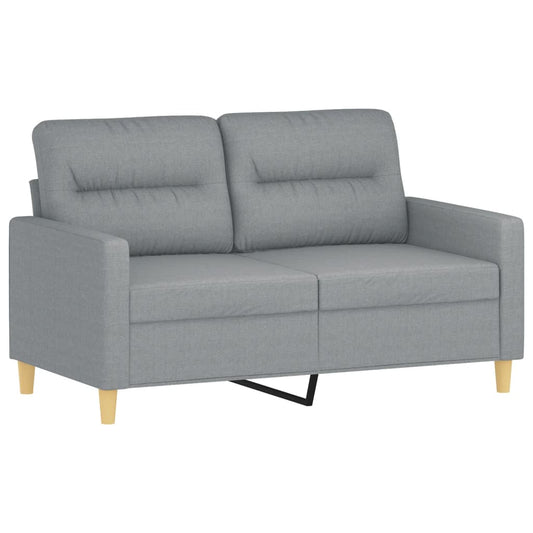 2Místná Pohovka Světle Šedá 120 Cm Textil
