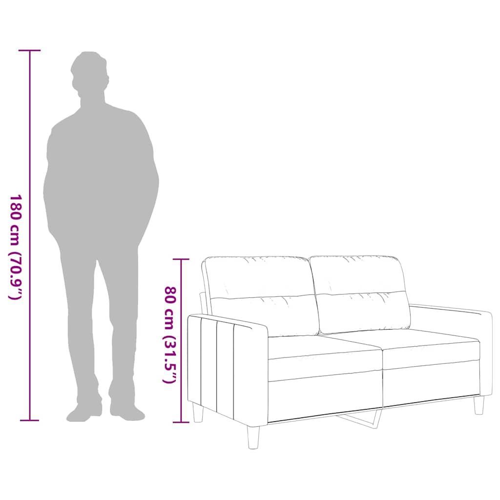 2Místná Pohovka Tmavě Šedá 120 Cm Textil