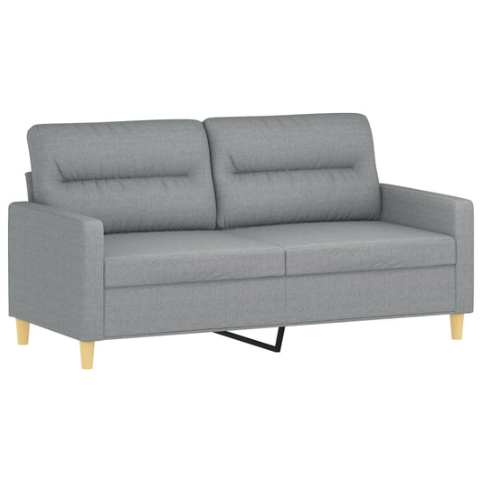 2Místná Pohovka Světle Šedá 140 Cm Textil