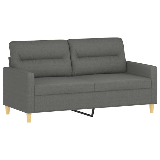 2Místná Pohovka Tmavě Šedá 140 Cm Textil