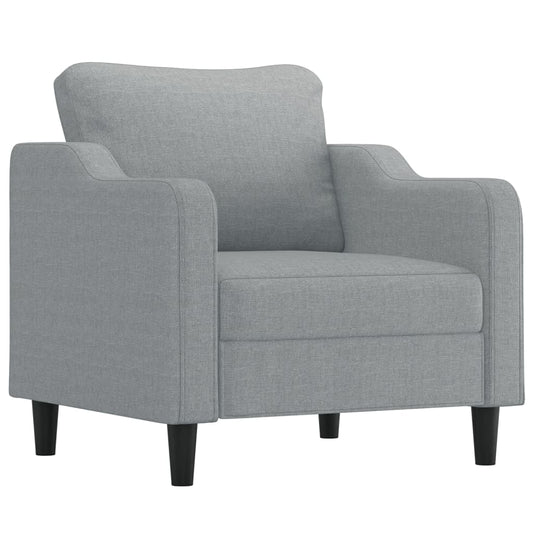 Křeslo Světle Šedé Textil