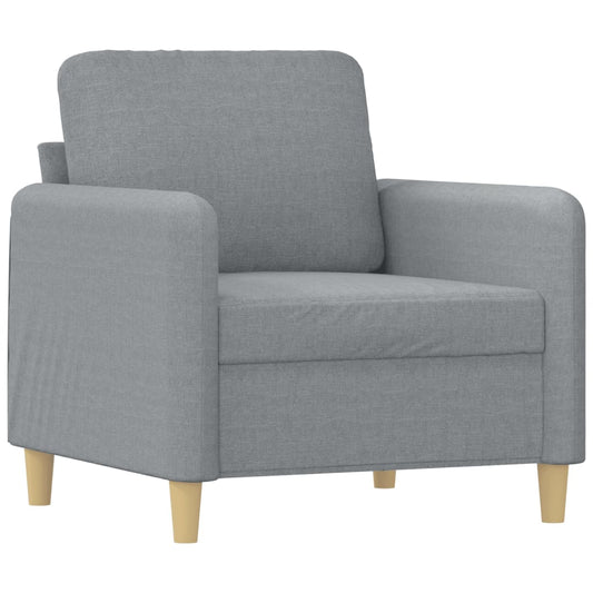 Křeslo Světle Šedé Textil
