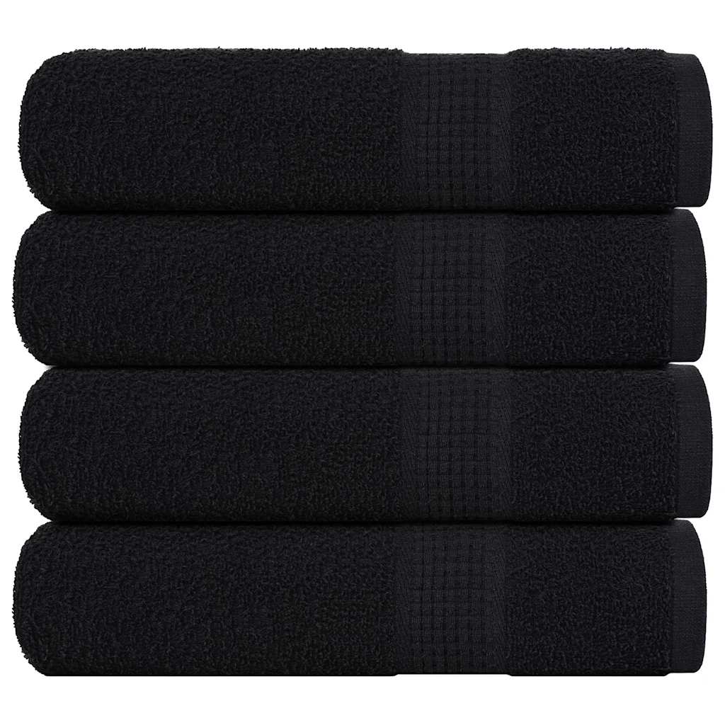 Ručníky Na Ruce 2Ks Černé 30X30Cm 360 G/M² 100% Bavlna Černá