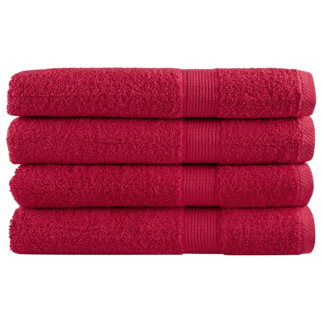 Premium Ručníky Solund 2 Ks Červené 600 G/M² Červená