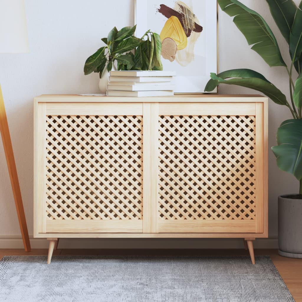 Nábytková Dvířka Mřížkový Design 2 Ks 59,5 X 99 Cm Borovice