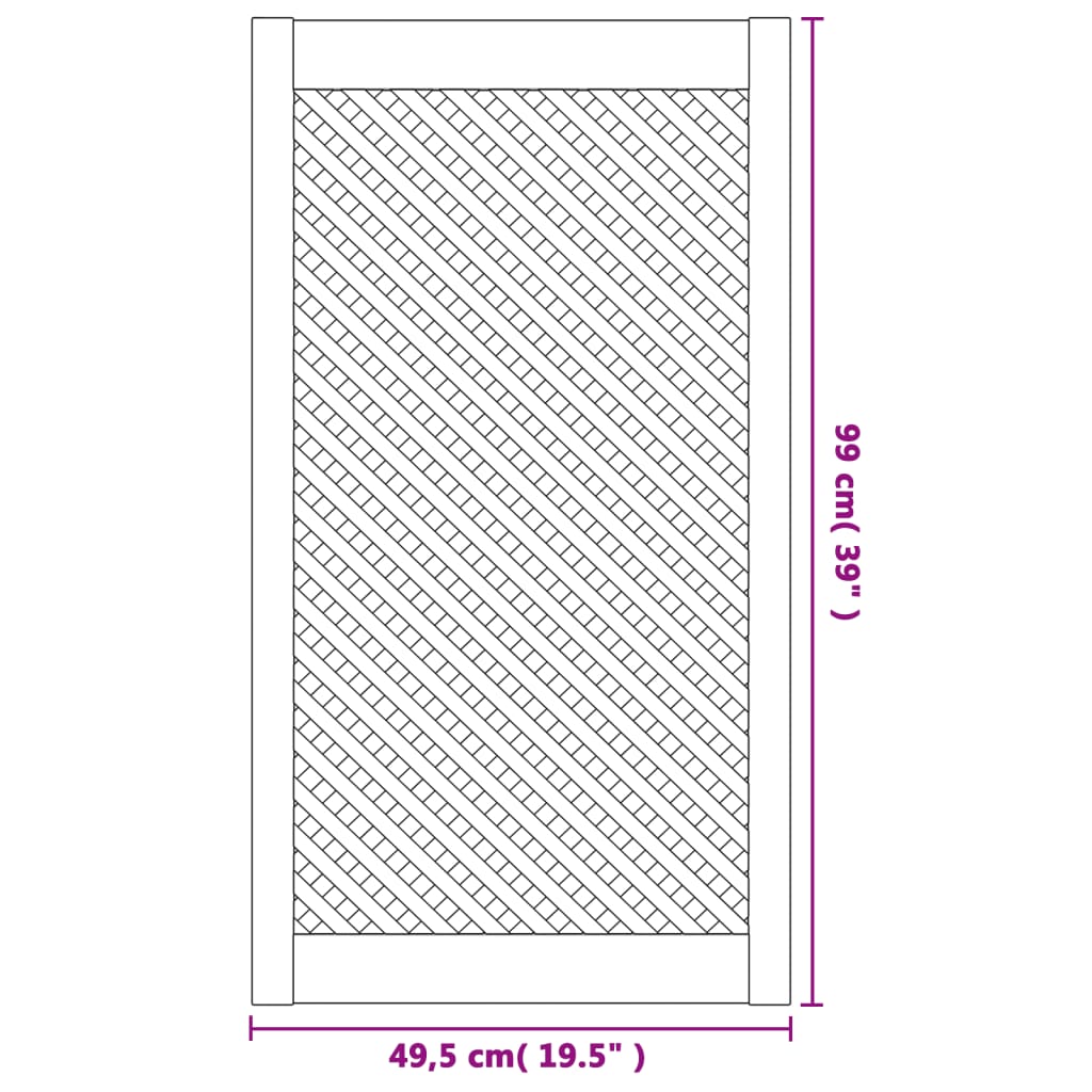 Nábytková Dvířka Mřížkový Design 2 Ks 49,5 X 99 Cm Borovice
