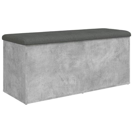 Úložná Lavice Betonově Šedá 102 X 42 X 45 Cm Kompozitní Dřevo