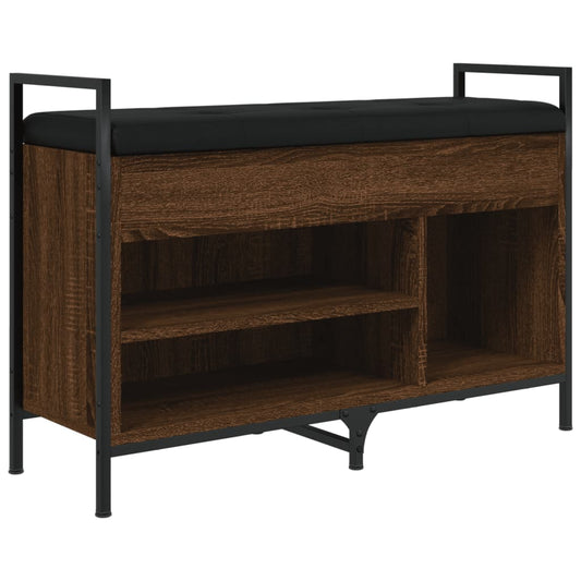Lavice S Botníkem Hnědý Dub 85,5X32X57,5 Cm Kompozitní Dřevo
