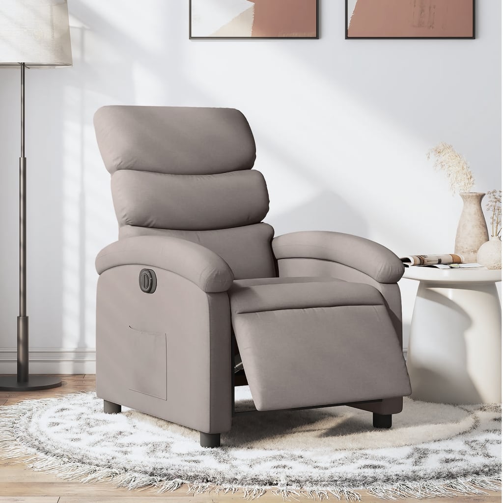 Polohovací Křeslo Textil Taupe
