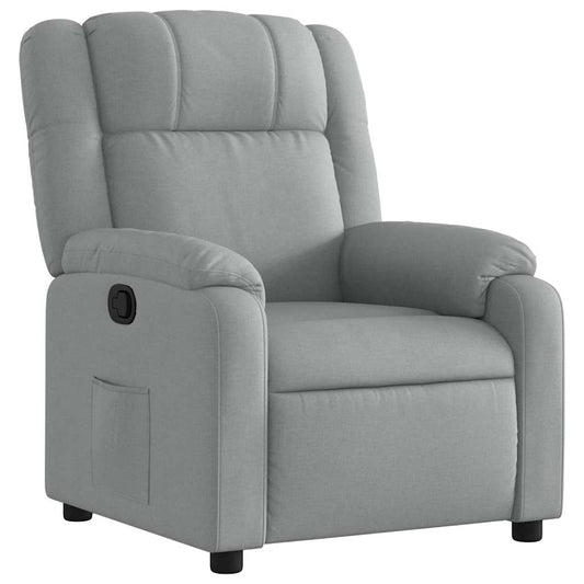 Polohovací Křeslo Světle Šedé Textil Světle Šedá