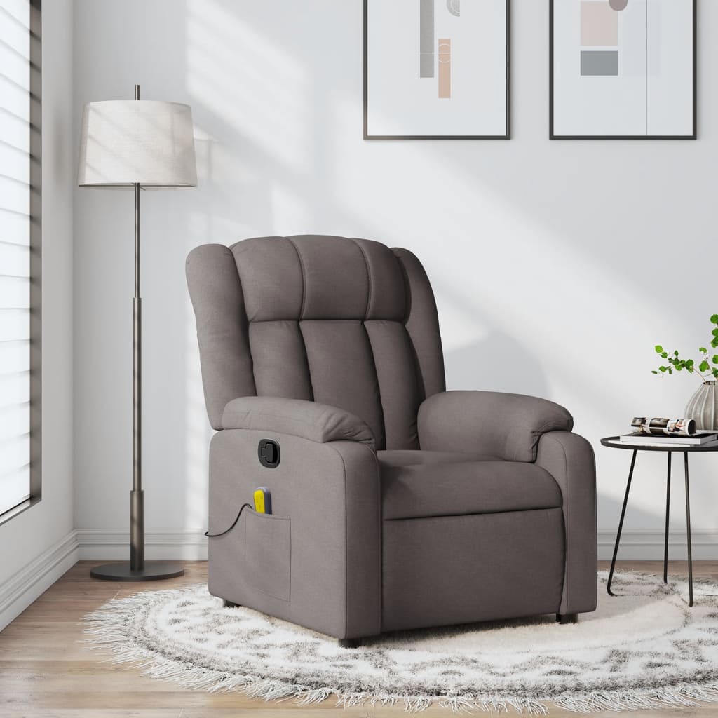Polohovací Křeslo Textil Taupe