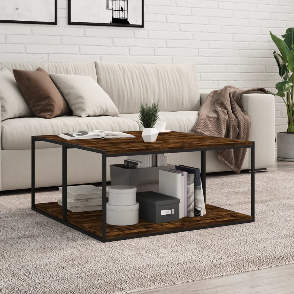 Nástěnné Police 4 Ks 60X40X1,5 Cm Kompozitní Dřevo Kouřový Dub