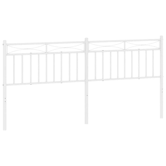 Kovové Čelo Postele Bílé