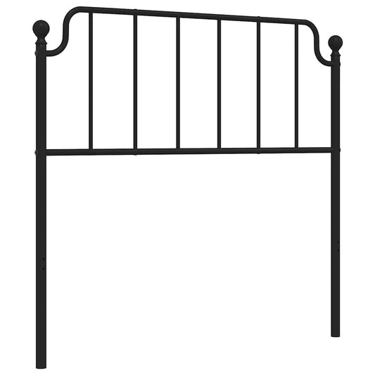 Kovové Náhradní Čelo Postele Černé 100 Cm