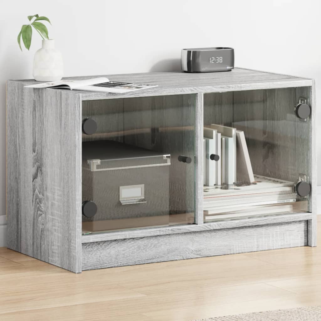 Tv Skříňka Se Skleněnými Dvířky 68X37X42 Cm
