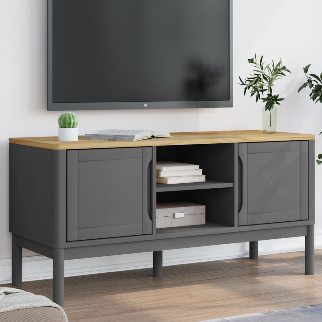 Tv Stolek Floro Voskově Hnědý 114X43X55 Cm Masivní Borové Dřevo