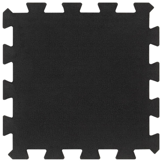 Gumové Podlahové Dlaždice 9 Ks Černé 16 Mm 30 X 30 Cm