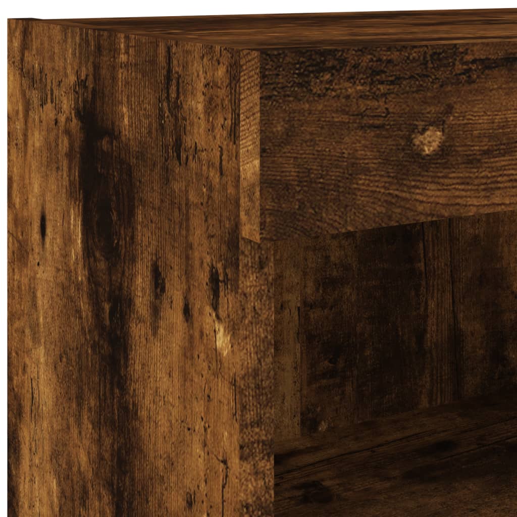 Nástěnná Tv Skříňka S Led Osvětlením Kouřový Dub 60X30X40 Cm