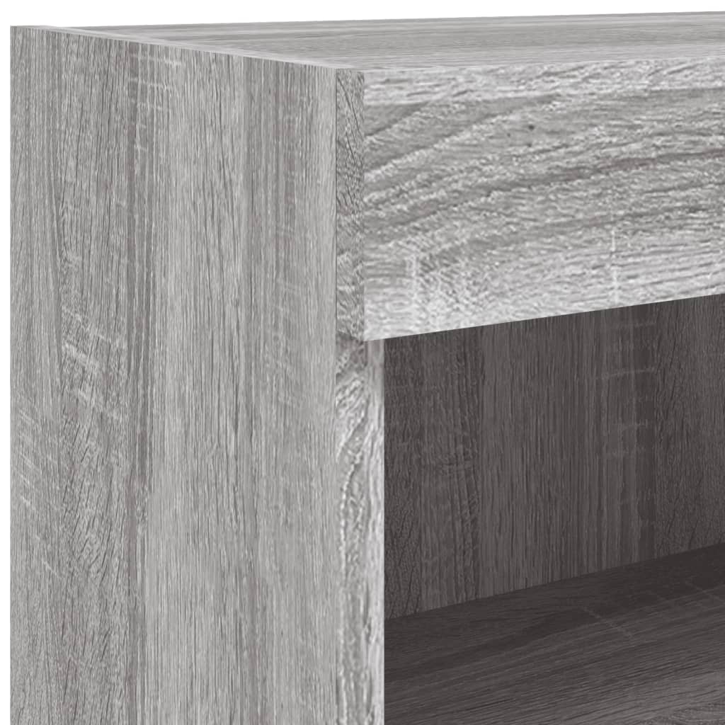 Nástěnná Tv Skříňka S Led Osvětlením Šedá Sonoma 60X30X40 Cm