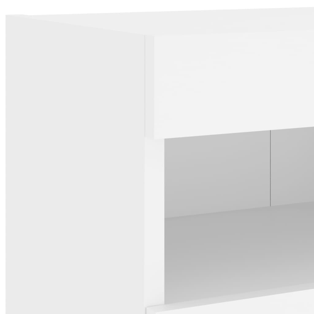 Nástěnné Tv Skříňky S Led Osvětlením 2 Ks Bílé 80 X 30 X 40 Cm