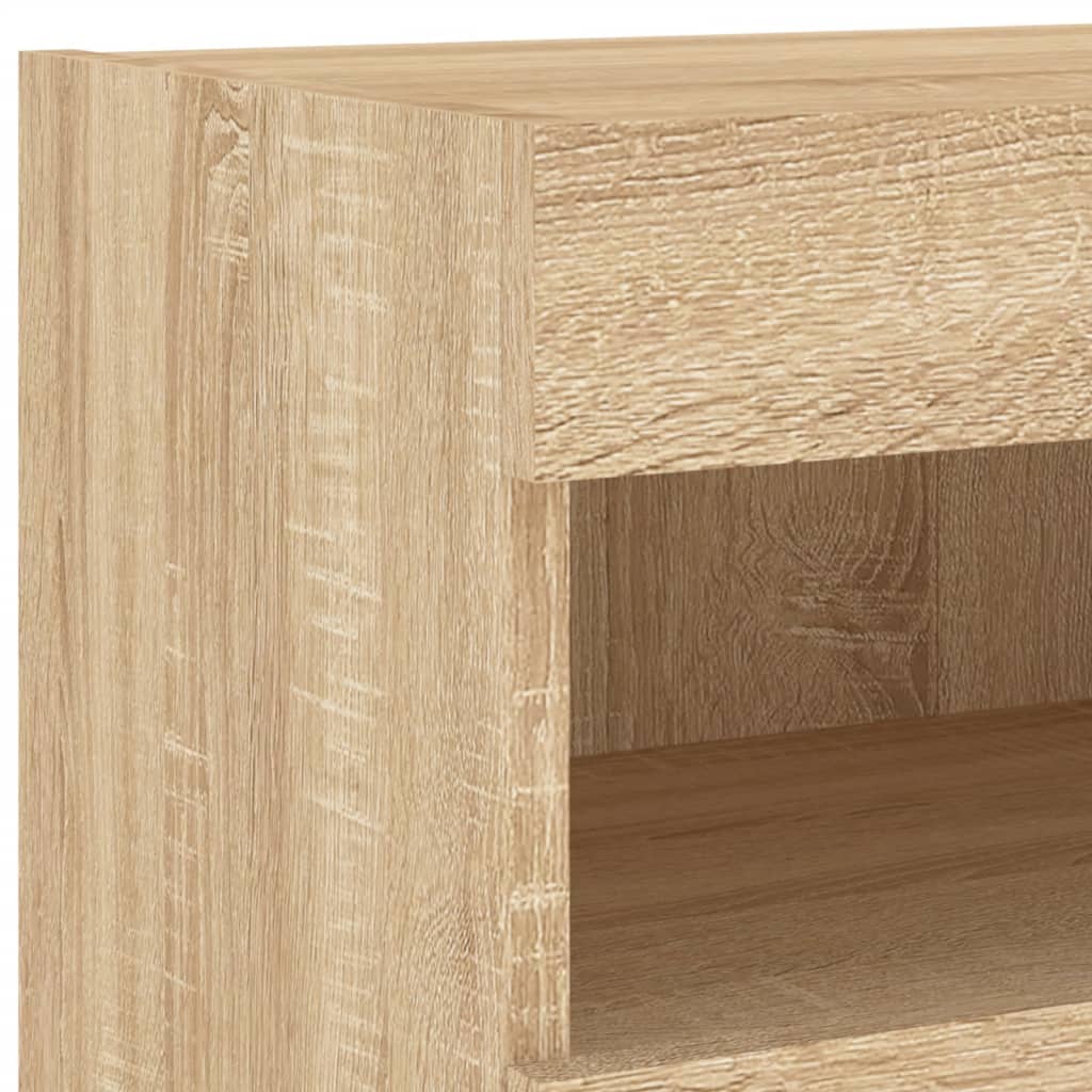 Nástěnná Tv Skříňka S Led Osvětlením Dub Sonoma 80 X 30 X 40 Cm