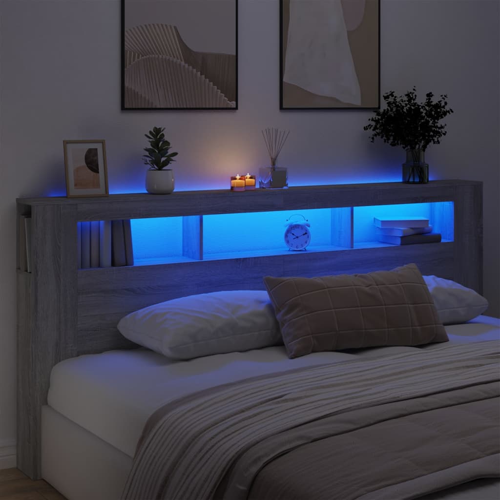 Čelo Postele S Led 100 X 18,5 X 103,5 Cm Kompozit